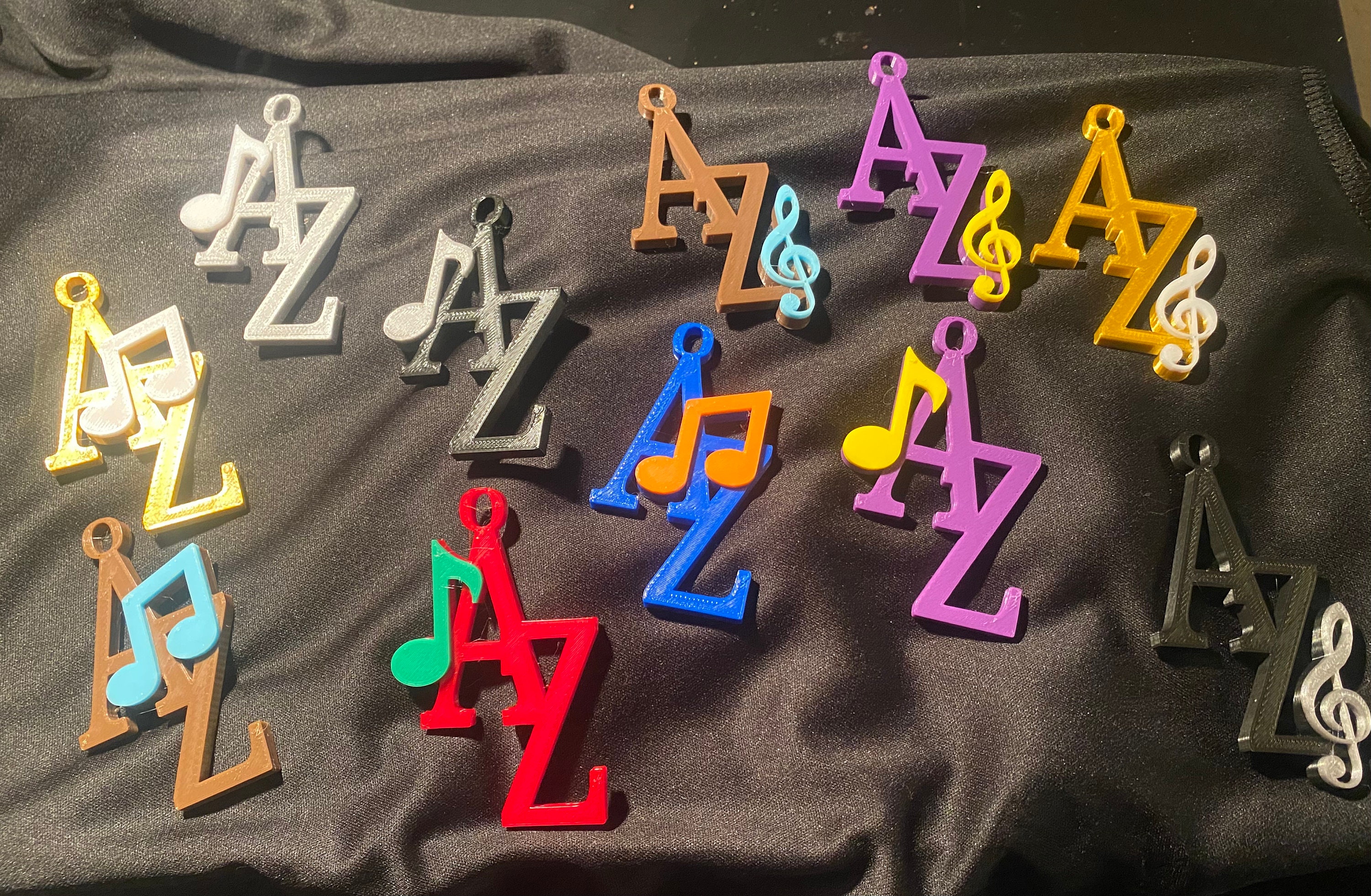 Personalized 3D Monogram Music Notes - Etsy