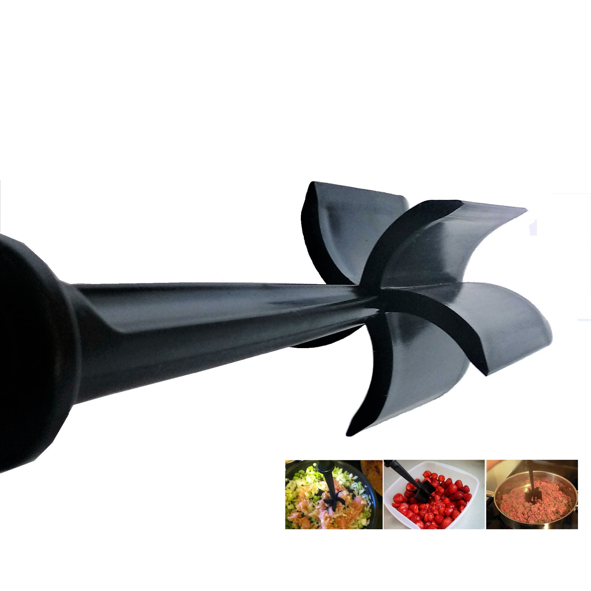 Masher & Smasher Meat, Ground Beef, Turkey & More, Hamburger Chopper  Utensil,Professional Heat Resistant Nylon,Black