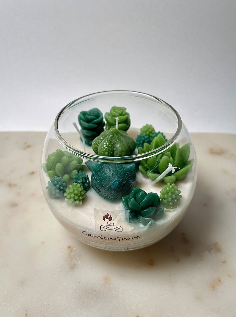 Terrarium Candle With Candle Figure / Gaming / Home Decor / Gamer