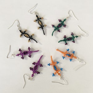 Beaded Lizard Earrings