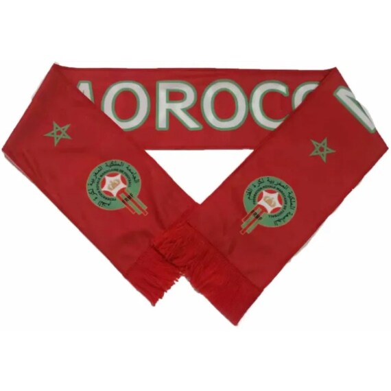 Bandera de Marruecos de fútbol Calcio Sciarpa Bufandas - Etsy España