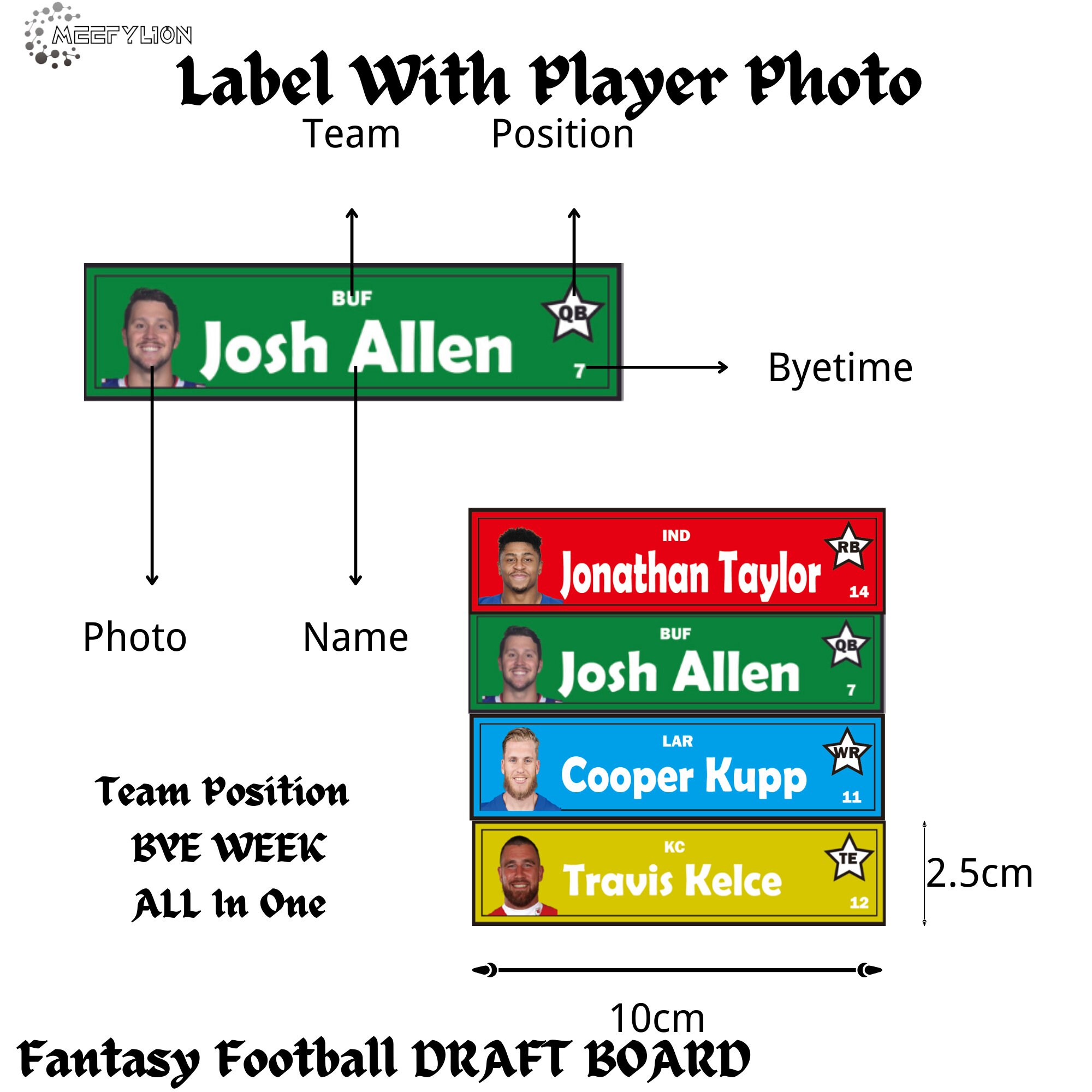 Fantasy Football Draft Board Kit 2022 10 12 16 Teams 20 - Etsy