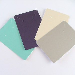 Jewellery Display Cards 9 x 6 cm (4 colours available) in Pearlised Card