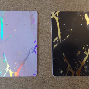 Jewellery Display Cards 9 x 6 cm (3 colours available) in Marble Foil Card