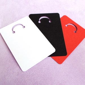 Keychain Display Cards 9 x 6 cm (19 colours available) Keyring Display Cards