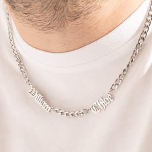 Mens Name Necklace Etsy