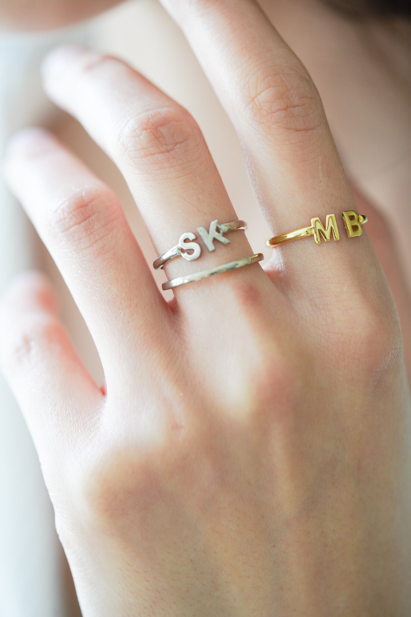 Sk name best sale ring