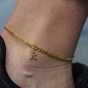 Anklet Letter T Etsy