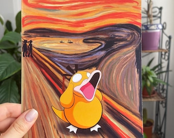 Psyduck Scream 286/SM-P Japanese Gold Metal Pokemon Card Munch: A