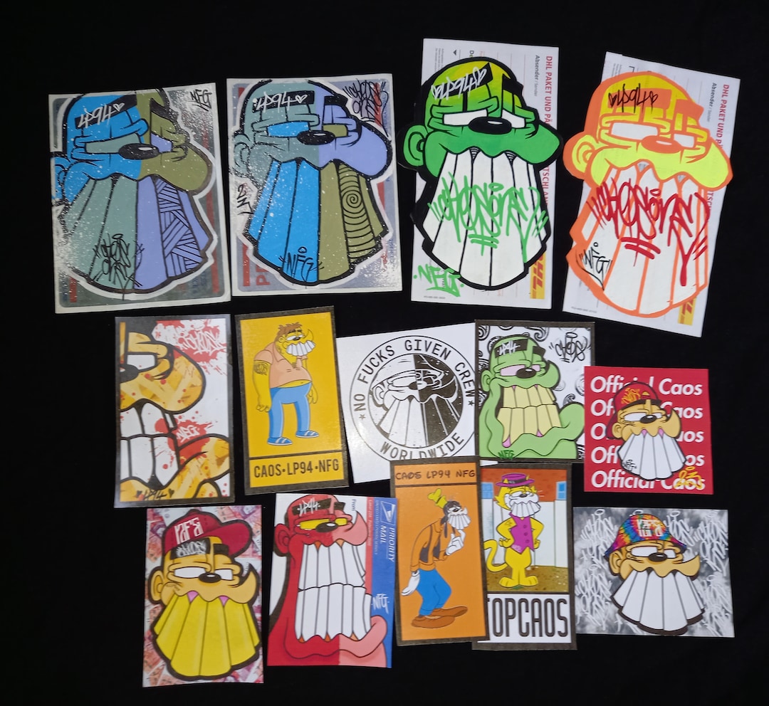 Graffiti Sticker Pack usps Hand Drawn and Printed Stickers Etsy