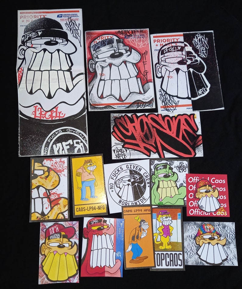 Graffiti Sticker Pack usps Hand Drawn and Printed Stickers Etsy