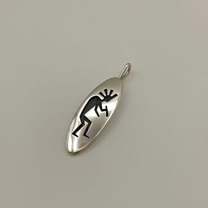 Sterling Silver Kokopelli Pendant By Clifton Mowa/Native American/Hopi/Handmade/Overlay/One Of A Kind/Southwest/Tribal/Spirit