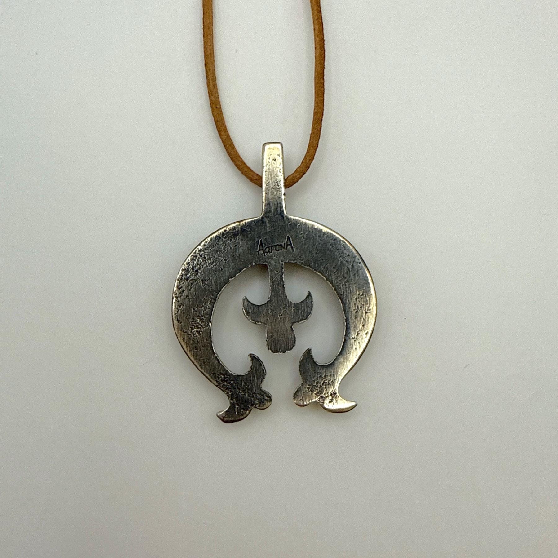 アクセサリー Aaron Anderson Tufa Cast Naja Pendant Tufa Cast Sterling Silver Naja Pendant by Aaron Anderson, Navajo