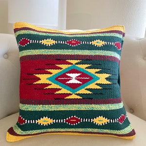 Southwest Handwoven Zapotec Pillow Cover Style 1/Southwestern/Home Decor/Tribal Design