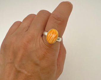 スパイニーオイスターシェルリング • スターリングシルバーバンド