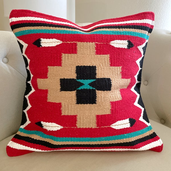 Southwest Handwoven Zapotec Pillow Cover Style 7/Southwestern/Home Decor/Tribal Design