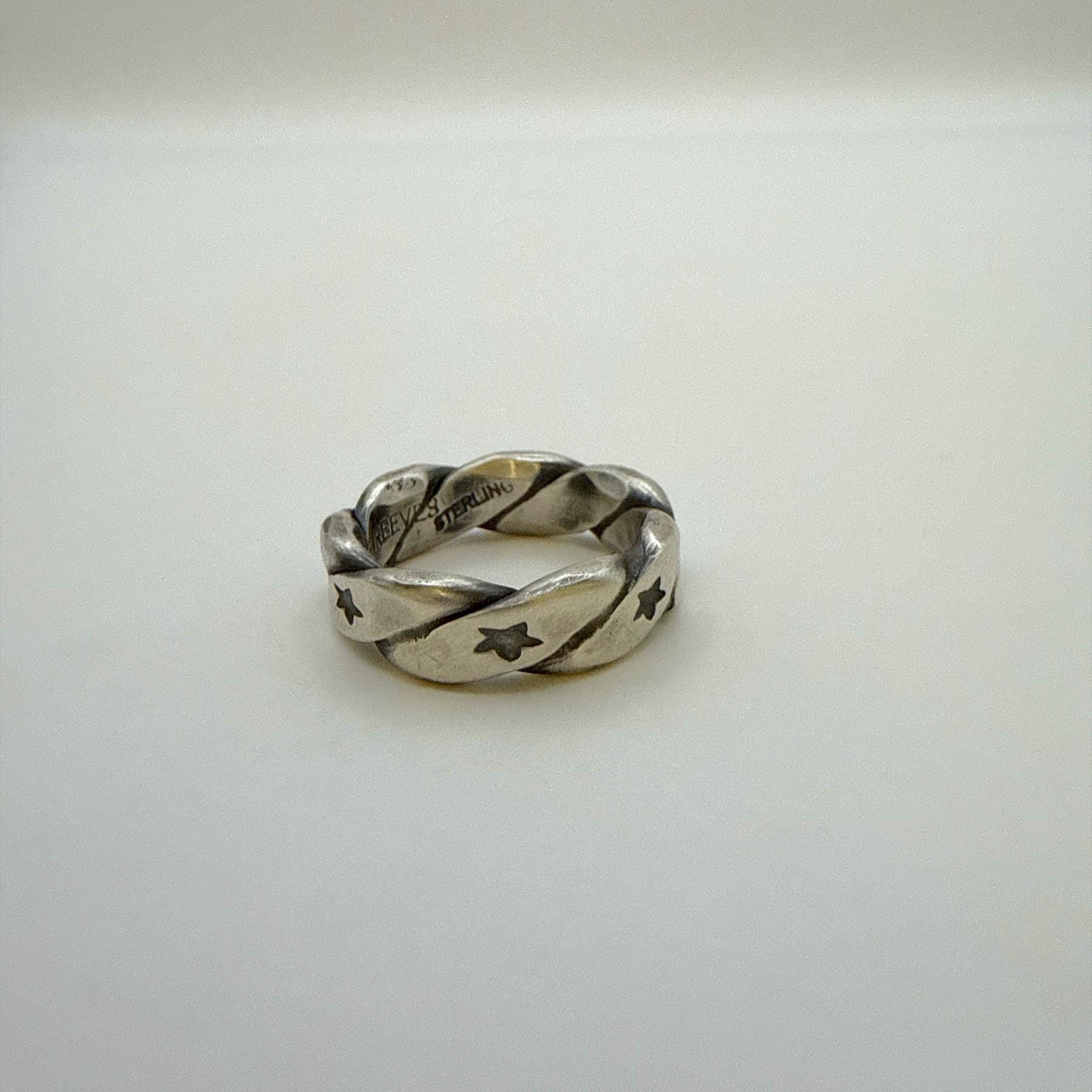 Sterling Silver Star Ring Size 10 by Sunshine Reeves, Navajo 