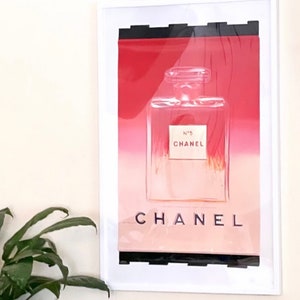 Andy Warhol Chanel No.5 Original Vintage In-Store Promotional Advertisement | Red To Pink 30”X 20