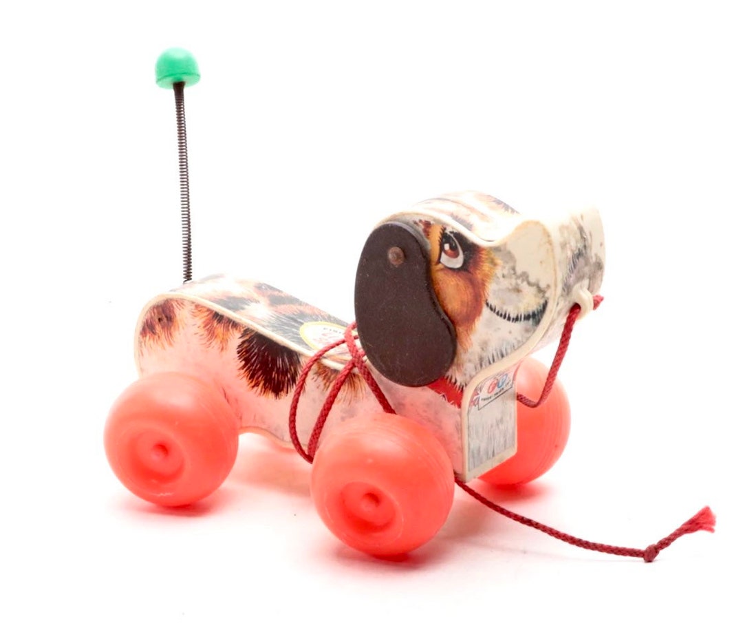 Vintage 1965 Fisher Price “little Snoopy” Wooden Puppy Dog Pull