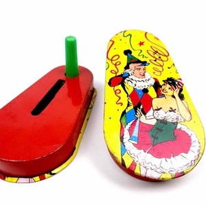 Vintage Tin Litho NoiseMaker | 1950’s Celebration US Metal Toy Co. | USA