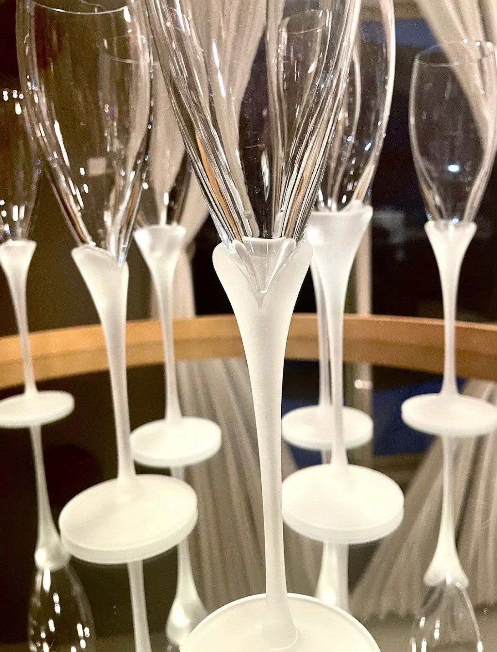 Mikasa Frosted Tulip Champagne Flutes 8/set Etsy UK
