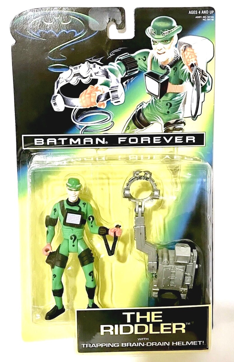 Kenner 1995 Batman Forever the Riddler With Trapping Brain-drain Helmet ...