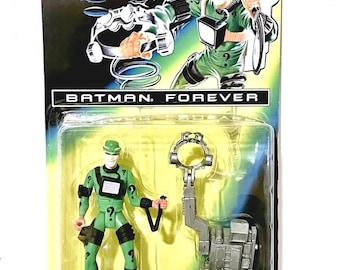 Kenner 1995 Batman Forever The Riddler With Trapping Brain-Drain Helmet
