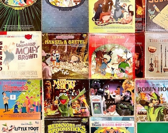 FREE Ship! 12” Children’s Storybook Records LPs Full Size | Your Choice! All of the Classics! WALT DISNEY | 1960s Children’s Vinyl Records