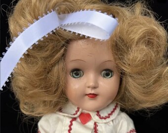Vintage Mary Hartline Doll | P-91 Toni Body & Mohair Wig | 16” | Circa 1950’s