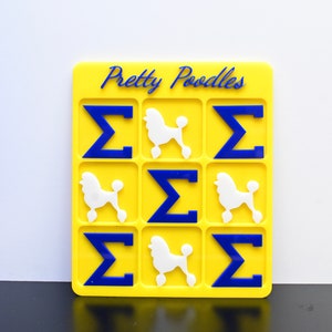 Sigma Gamma Rho D9 Sorority Tic Tac Toe Acrylic Board Game