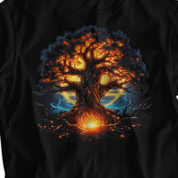 Colorful glowing tree of life - Viking Yggdrasil - T-Shirt - Fair Traded - High Quality