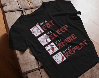 Eat, Sleep, Anime, Repeat - T-Shirt - Fair Traded - High Quality