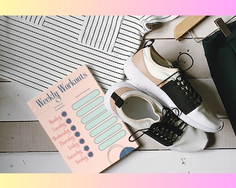 6-Month Health & Fitness Planner – Printable PDF | Exercise, Meal + Wellness Tracker