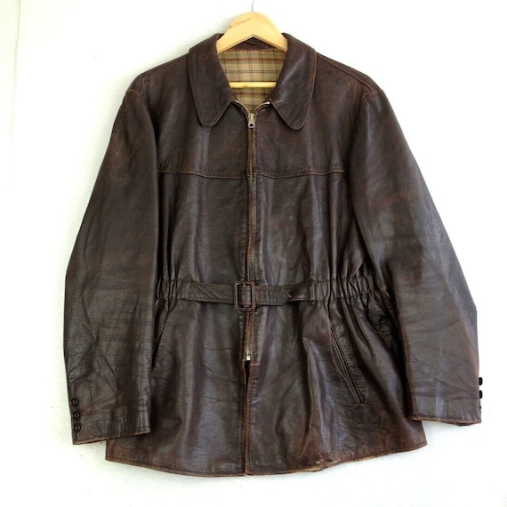 Vintage 1930s 1940s Goatskin Leather Jacket California