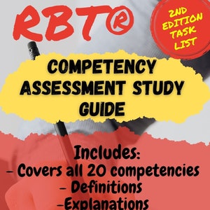 Guía de estudio de evaluación de competencias RBT / Lista de tareas de la segunda edición / Evaluación de competencias de técnico de comportamiento registrado / Preparación para el examen RBT / RBT