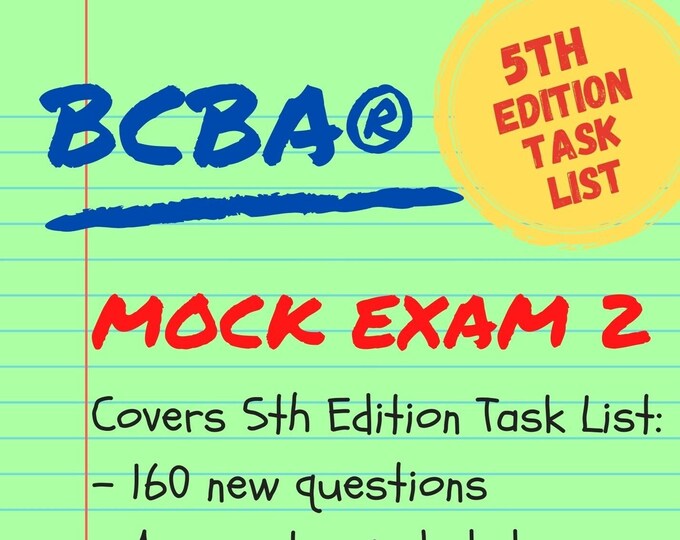 ABA Study Booklets Bundle - BCBA Exam Prep for 5th Edition Task List ...