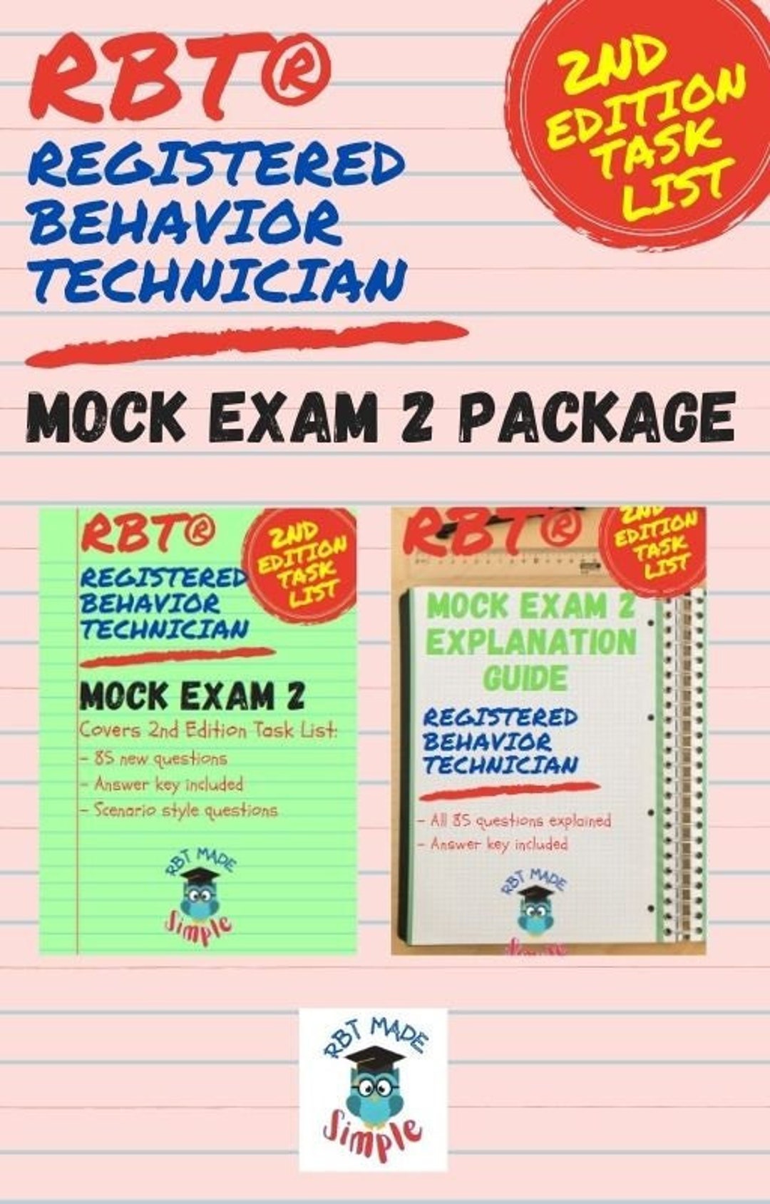 Registered Behavior Technician Mock Exam 2 Package | RBT Mock Exam 2 ...