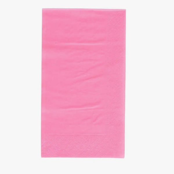 Serviette en papier rose fluo
