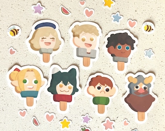 Dungeon Meshi Stickers | Anime Popsicle Character Decals