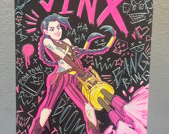 Arcane Inspired Jinx Risograph Print