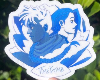 Timebomb Arcane Sticker: Jinx and Ekko Laptop Label, Water Bottle Decal