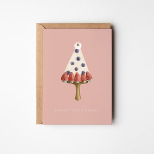 Postkarte Weihnachten/ Torte, A6