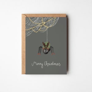 Postkarte Weihnachten/ Spinne, A6