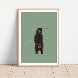 Poster A4, Bär & Bienen