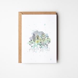 Postkarte Aquarell Blumen, A6