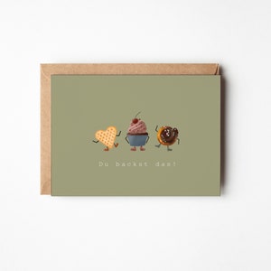 Postkarte Backen, A6