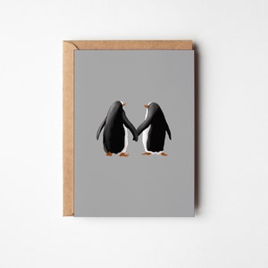 Postkarte Pinguine, A6/A7