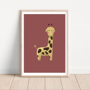 Poster A4, Giraffe