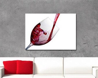 Canvas Wall Art for Kitchen Dining room Glass of Wine