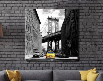 60x40cm-printed canvas taxi new york-table decoration mural-tx-01 